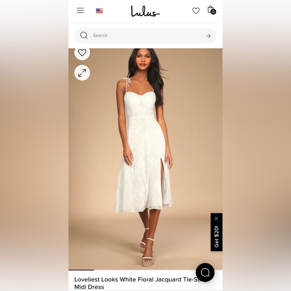 Lulus white dress size small.